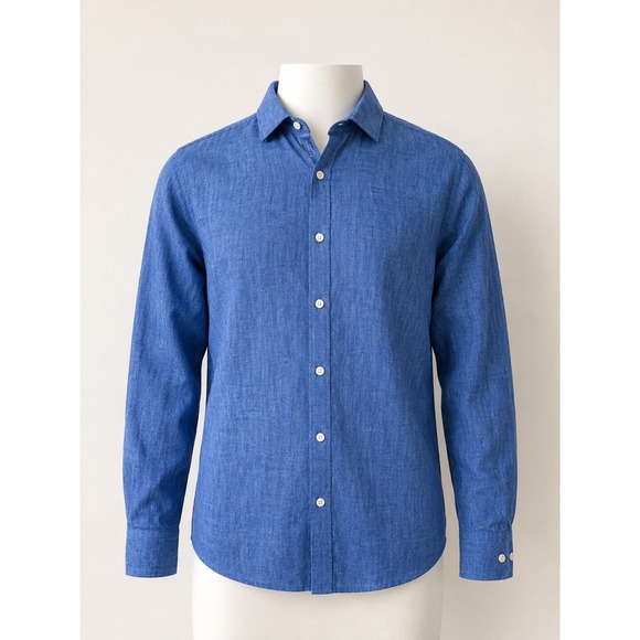 Charles Tyrwhitt Other - Charles Tyrwhitt Mens Pure Linen Slim Fit Shirt Cornflower Blue XXL $139